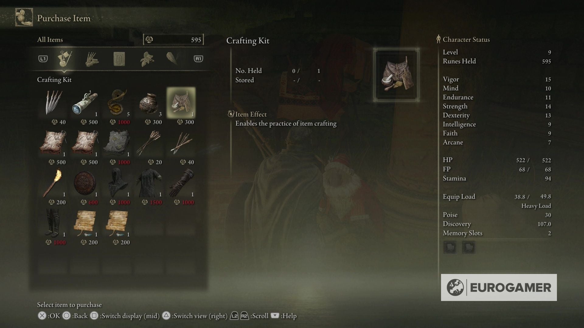 Elden Ring crafting How to get a Crafting Kit and cookbooks list in